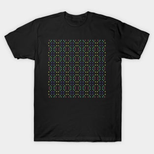 Leaves in Multicolor Vertical Seamless Pattern T-Shirt